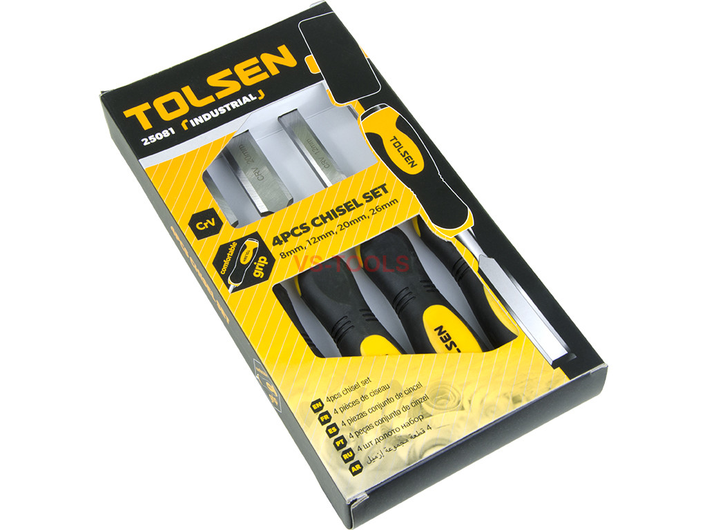 4pc CRV Woodwork Chisel Carving Woodworking Chisels Metal